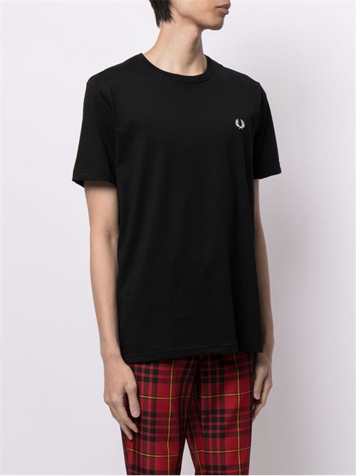 T-shirt uomo manica corta nera FRED PERRY | M1600102